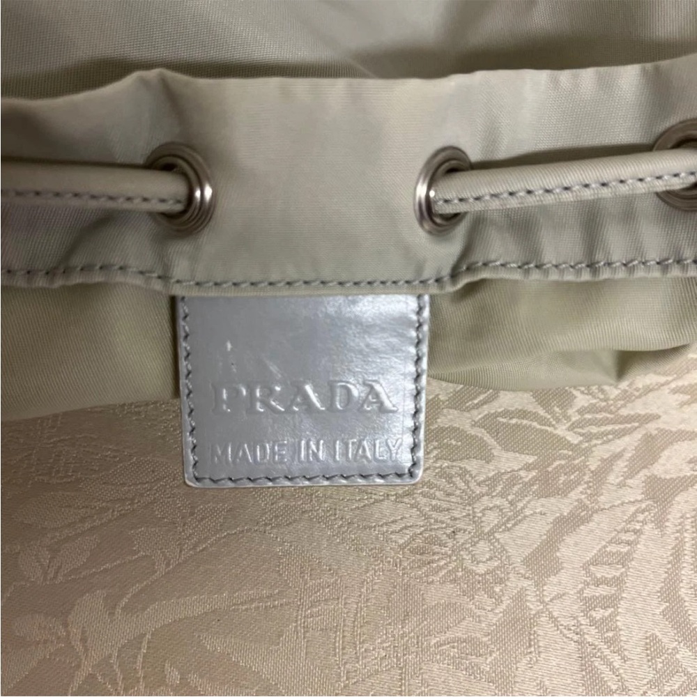 Prada Light Gray Drawstring Bag - image 4